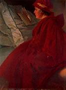 Alfons Mucha The Red Cape Sweden oil painting artist
